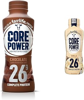 Fairlife 26g Protein Milk Shakes Core Power Workout Recovery Chocolate Vanilla 14 Fl Oz 12-14 Bottle Bundle