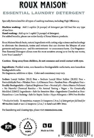 Miniatura 4 de All Natural HE - Detergente líquido para ropa y quitamanchas, 16 onzas, esencial, té dulce