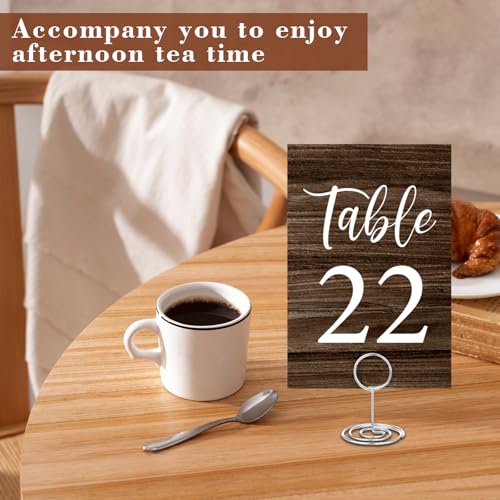 Table Numbers 1-30 Cards 4x6in Rustic Wedding Table Numbers with Holders Bulk Wedding Table Signs for Reception Dining Table Numbers with Head Table Card for Bridal Shower Anniversary Birthday by XUWAIDSGN - Image 6