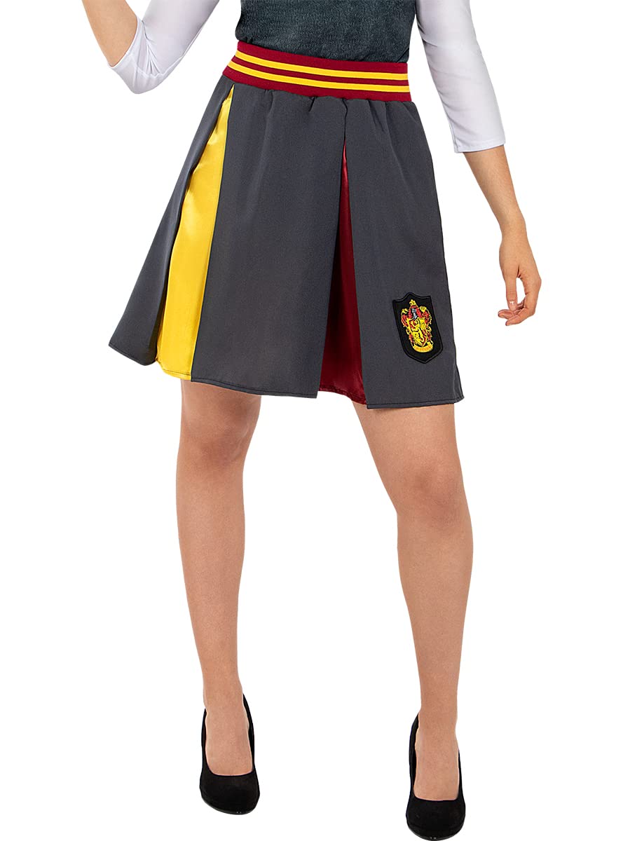 Funidelia | Falda de Gryffindor - Harry Potter para Mujer Hogwarts, Magos - Disfraz para Adultos y Divertidos Accesorios para Fiestas, Carnaval y Halloween - Negro