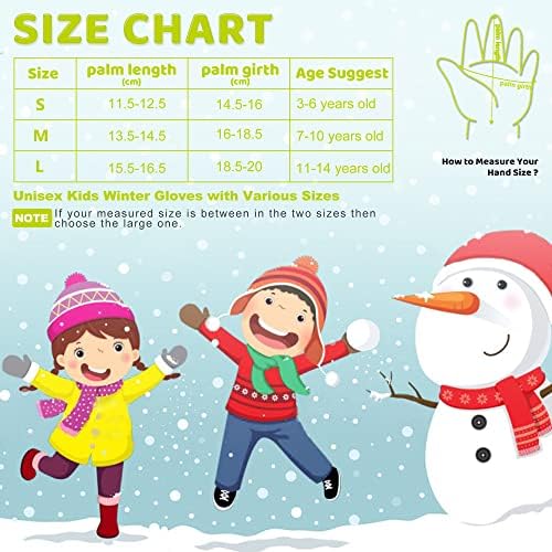 Thxtoms Kids Warm Gloves Winter Waterproof Snow Gloves for Ourdoor Sports, Toddler Bulky Ski Gloves for Boys Girls 6 511uf0KUDNL. AC