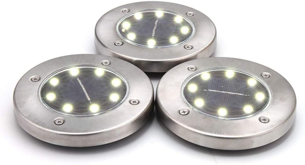 Solar Ground Lights,8 LED Garden Lights Waterproof Patio Outdoor Light with Light Sensor for Lawn,Pathway,Yard,Driveway,Step and Walkway (8 Pack White) (style2)