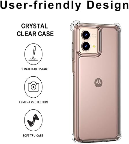 Miniatura 3 de Folmeikat Funda protectora para Moto G Stylus 5G, absorción de golpes, flexible, de goma TPU transparente, funda protectora para Moto G Stylus 5G