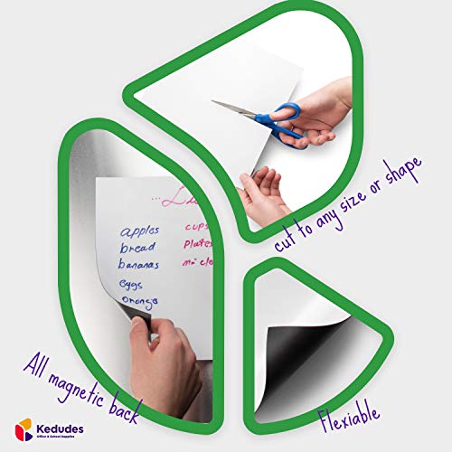 Magnetic Whiteboard For Fridge (Set Of 4) Dry Erase Board For Refrigerator, Small Magnetic White Board For Refrigerator Door, (10X10) Magnetic Sheet With 6 Dry Erase Markers (4 Boards) #TOP4