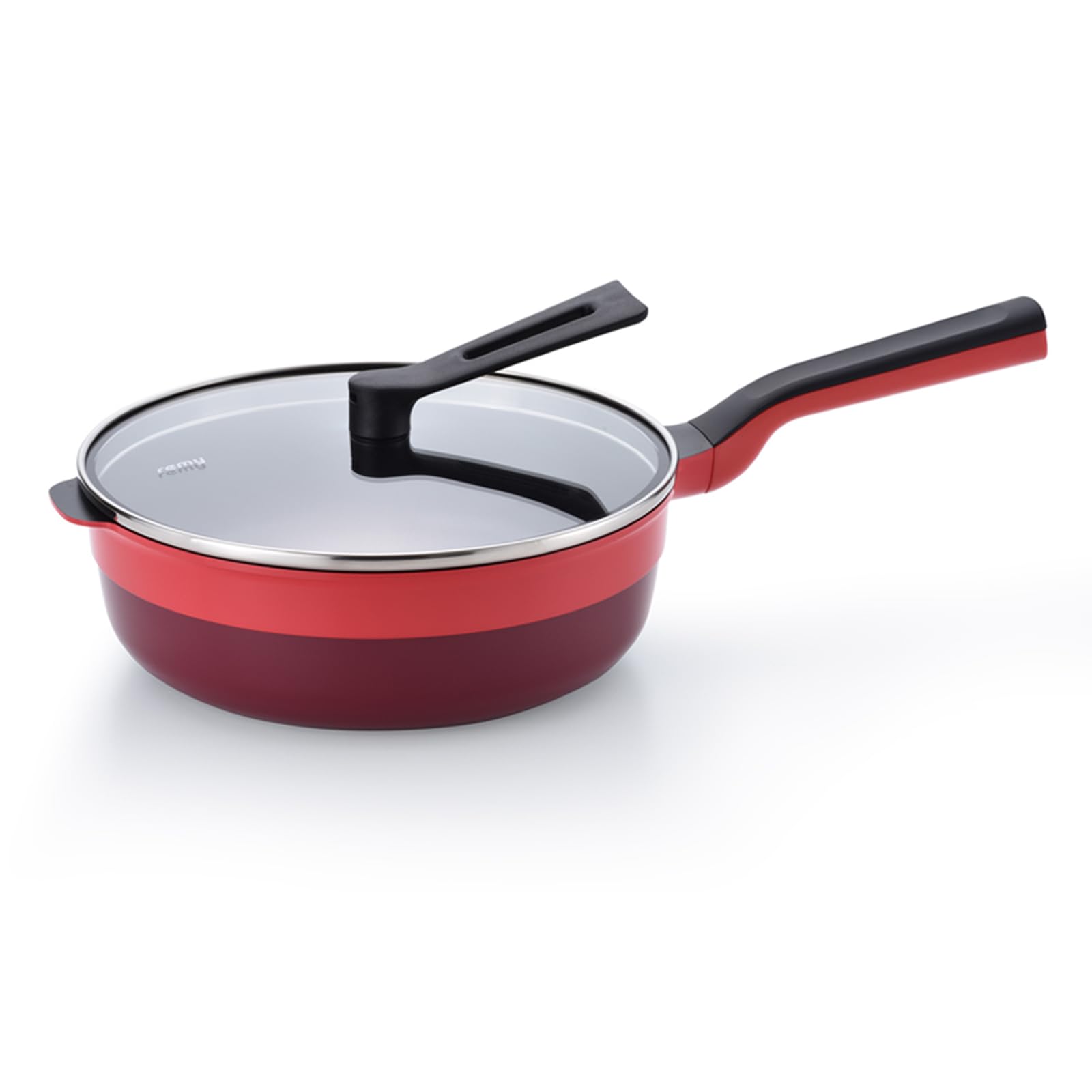 レミパンプラス 新品未使用　remy pan＋　RHF-302 レッド Amazon | レミパンプラス（24cm／レッド） RHF-302 | remy | 片手鍋