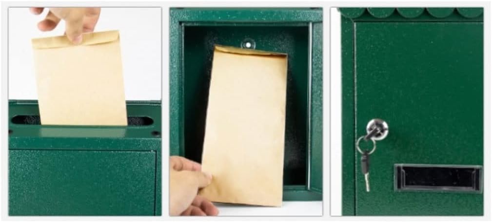 Wall Mounted Mailboxes for Outside,Mailboxes for Outside Wall Mount,Mailboxes & Accessories, Letterbox Posts Wall Mount Mailboxes Galvanized Steel Mail Drop Collection Boxes Package Lockers