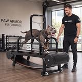 PawArmor Curved Dog Treadmill with Silicone Slats and Disc Brakes