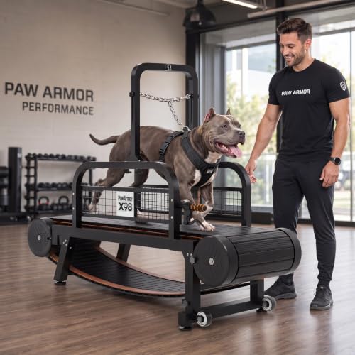 PawArmor Curved Dog Treadmill with Silicone Slats and Disc Brakes