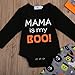 Baby Boys Girls Halloween Party Outfit Set Long Sleeve Letters Print Bodysuit and Pants with Hat (3-6M, Black)