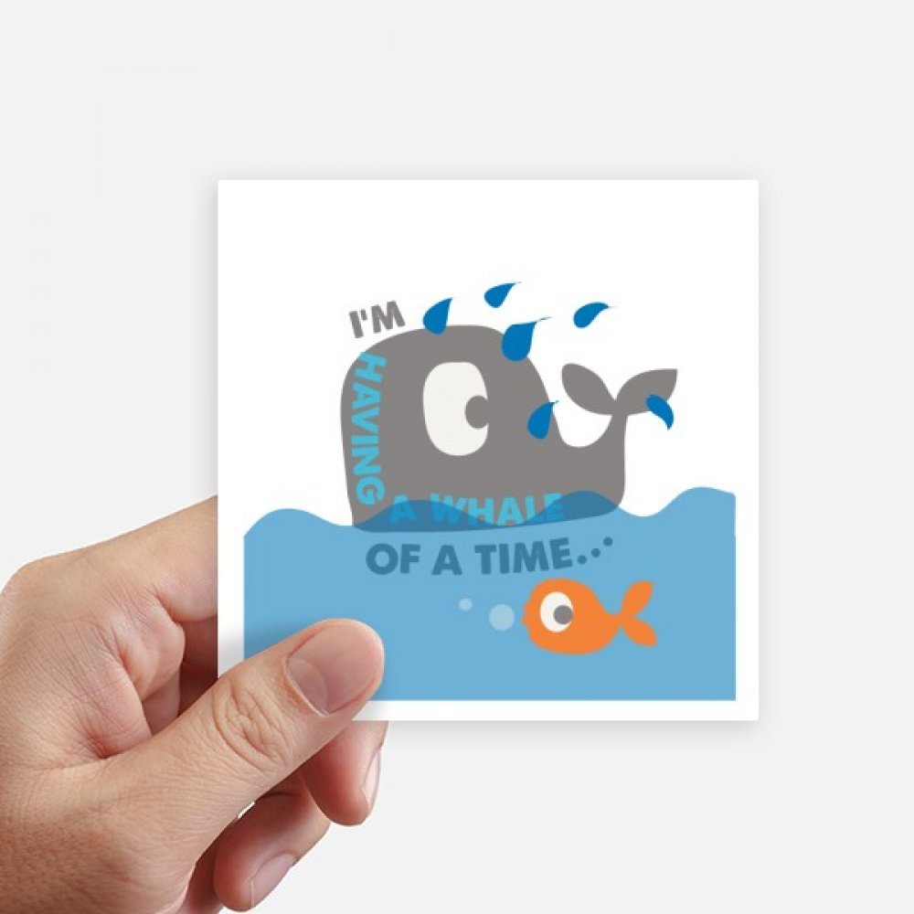 Autocollant baleine bleue pour gourde et ordi : sticker de 10 cm résistant