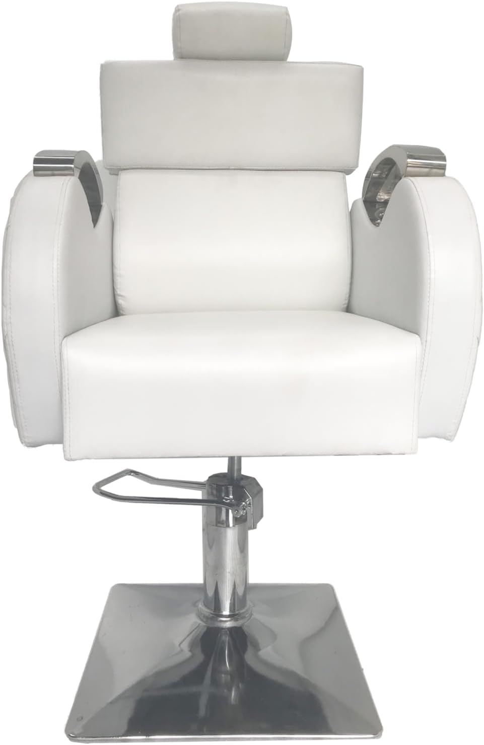 Makeup Beauty Parlor Salon Chair, Barber Chair, 360 ° Swivel Adjustable Spa Beauty Equipment (White)