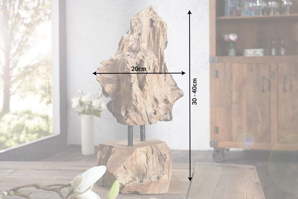 Ornament FLAME 20cm - natur - Teakholz handgefertigtes Unikat Strandfeeling