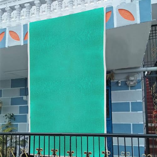 Image of Heart Home Sun Shade Net (10 x 5 Feet) Netting Cloth for Terrace, Garden, Lawn, Balcony | Sunlight Protection Canopy | Green Net /Agro Net | Square Sheet for Plants, Farming | Green