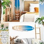 Yousoontic Surfboard Wall Mount Clear Acrylic Surf Board Display Indoor Wall Decor Vertical Surfboard Rack for Shortboards Fish Boards,and Funboards,Holds 50 Lbs - Image 4