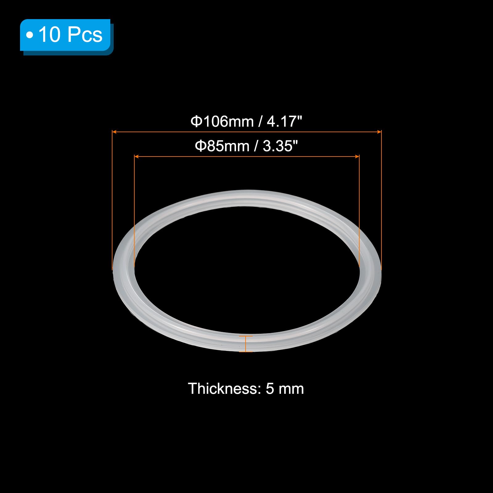 PATIKIL 10pcs Tri Clamps Gasket - Image 2