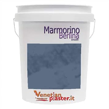 Marmorino Berlina Venetian Plaster | Smooth Plaster | Made in Italy from Lime & Marble | Gray/Dark Colors 24 | Color BHR580F-6 Lost Atlantis