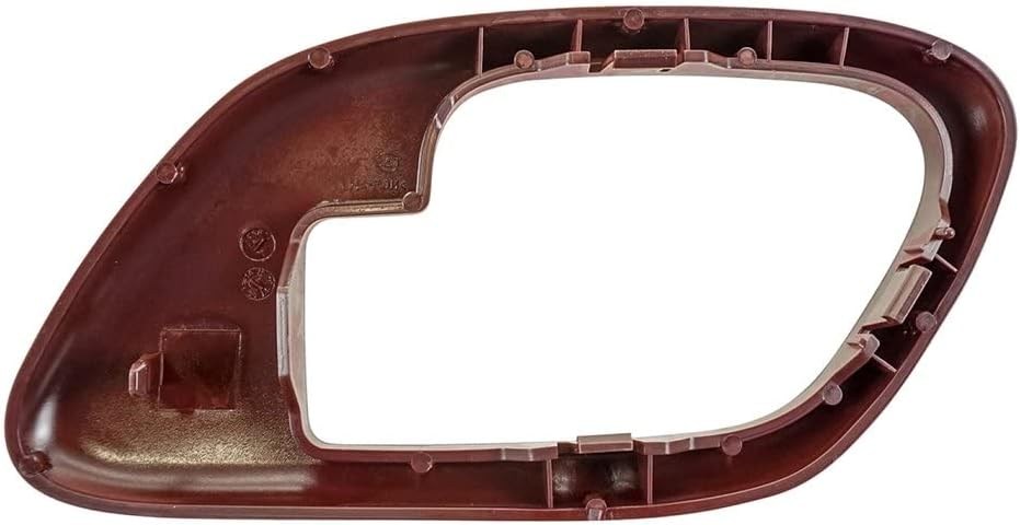 TRQ Interior Inside Red/Chrome Door Handle w/Bezel Set Pair Compatible with Chevy Pickup