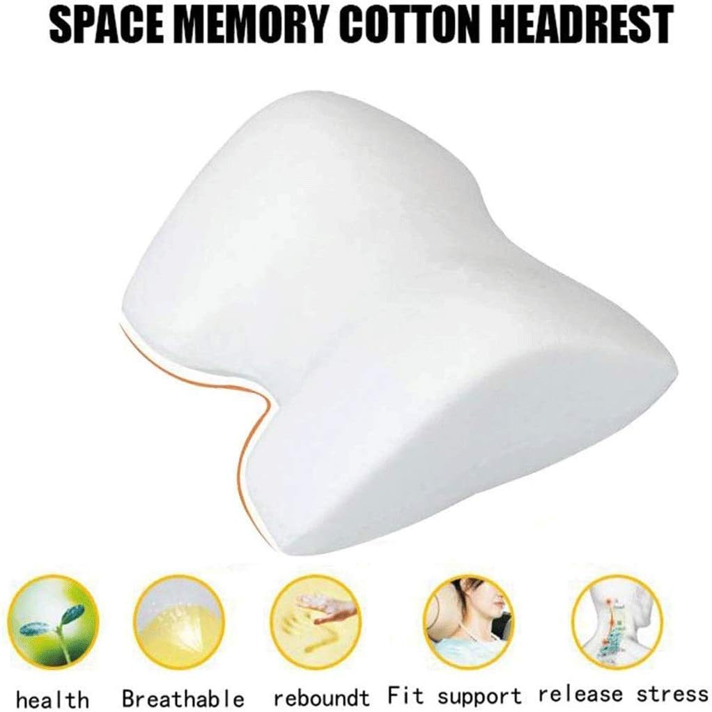 Pillow - Memory Foam Car Cushion Neck Support Travel Pillow Fits Car Home Office Chair - Comfort Breathable(E)