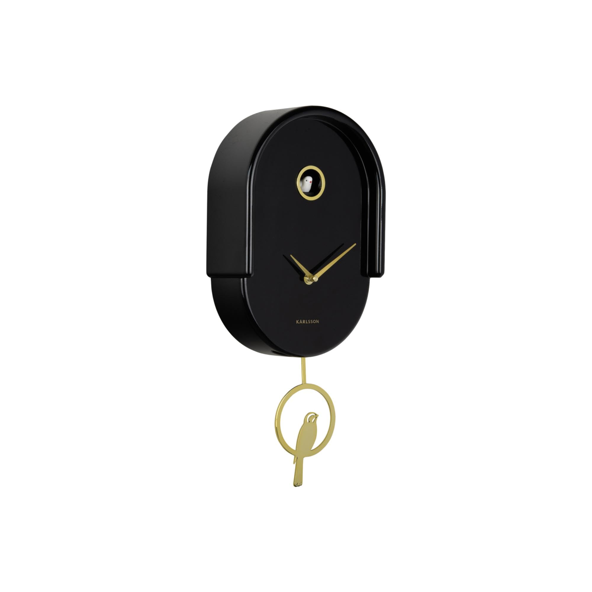 Karlsson Black Wall Clock 'Cuckoo Tweet' - (Ka6069bk)