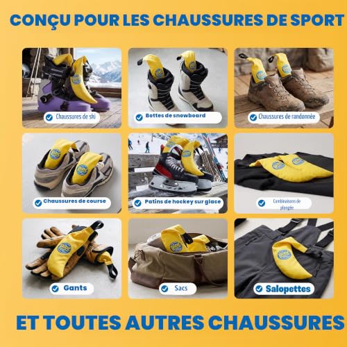 Boot Bananas - Absorbeurs d'humidité pour sports d'hiver - pour chaussures de ski/snowboard/triathlon/vélo/golf/moto – vue 5