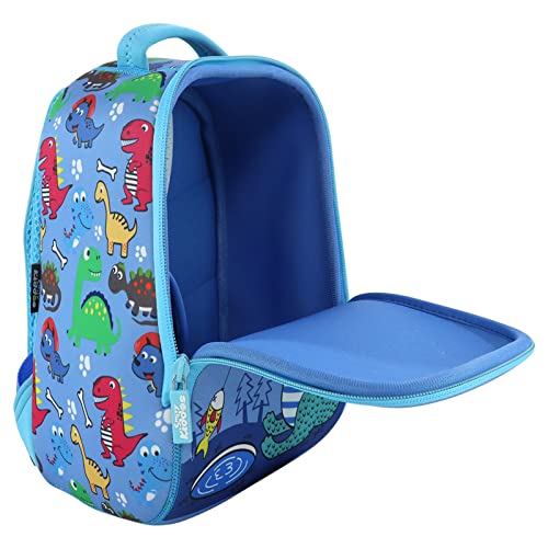 Smily Kiddos 6L Fun Dino Neoprene Preschool Backpack – Light Blue
