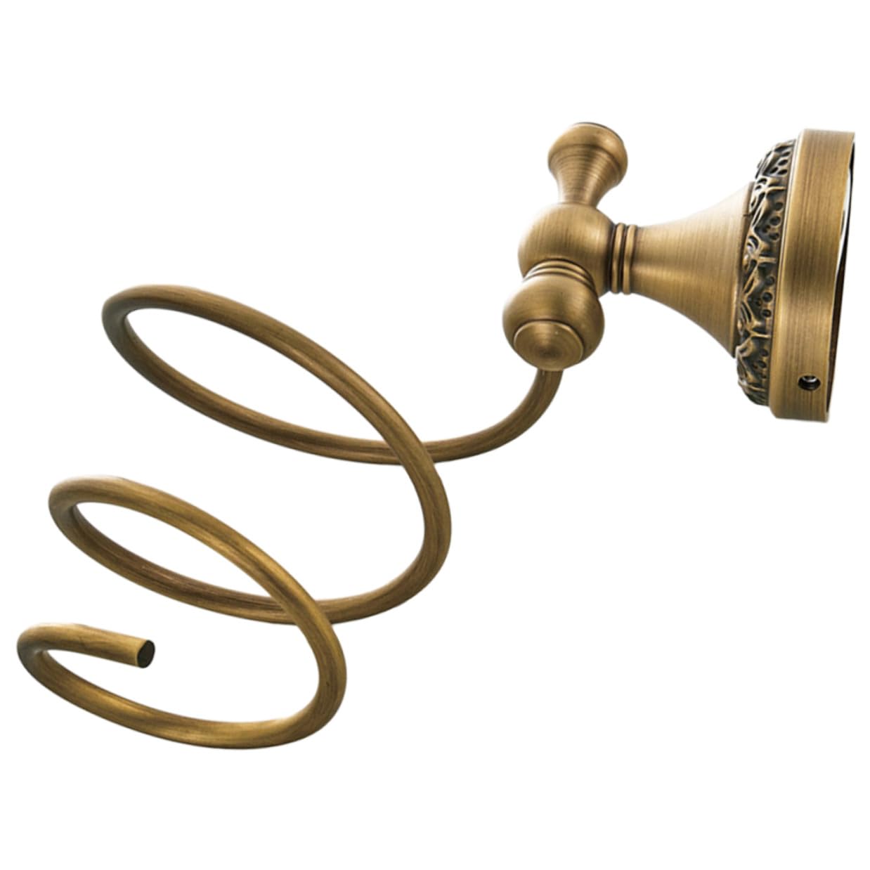 Soporte de Pared en Pelo para Dorado Espiral Secador | Organizador para Baño y Dormitorio, Cobre y Acero Inoxidable, Fácil Instalación