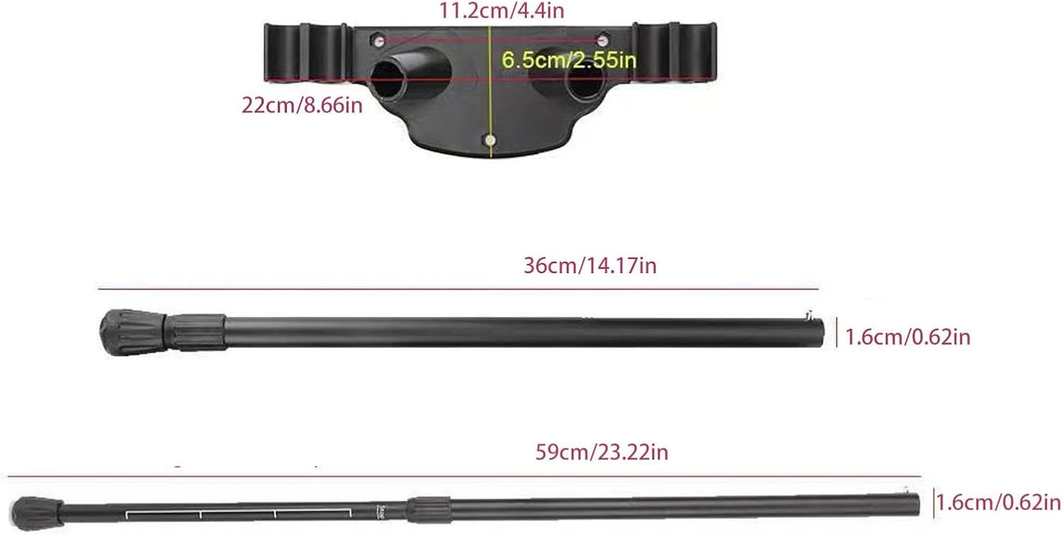 Tissting 4pcs Adjustable Folding Table Legs 14-23in Height Aluminum Alloy - Portable Camping Desk Legs with Nylon Connectors for Computer Coffee Table Home Furniture
