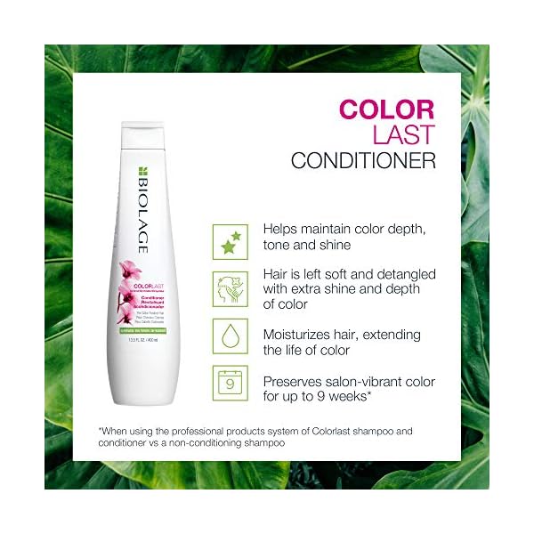 Biolage Color Last Conditioner | Color Safe Conditioner | Helps Maintain Depth & Shine | For Color-Treated Hair | Paraben & Silicone-Free | Vegan​| Cruelty Free | 33.8 Fl. Oz