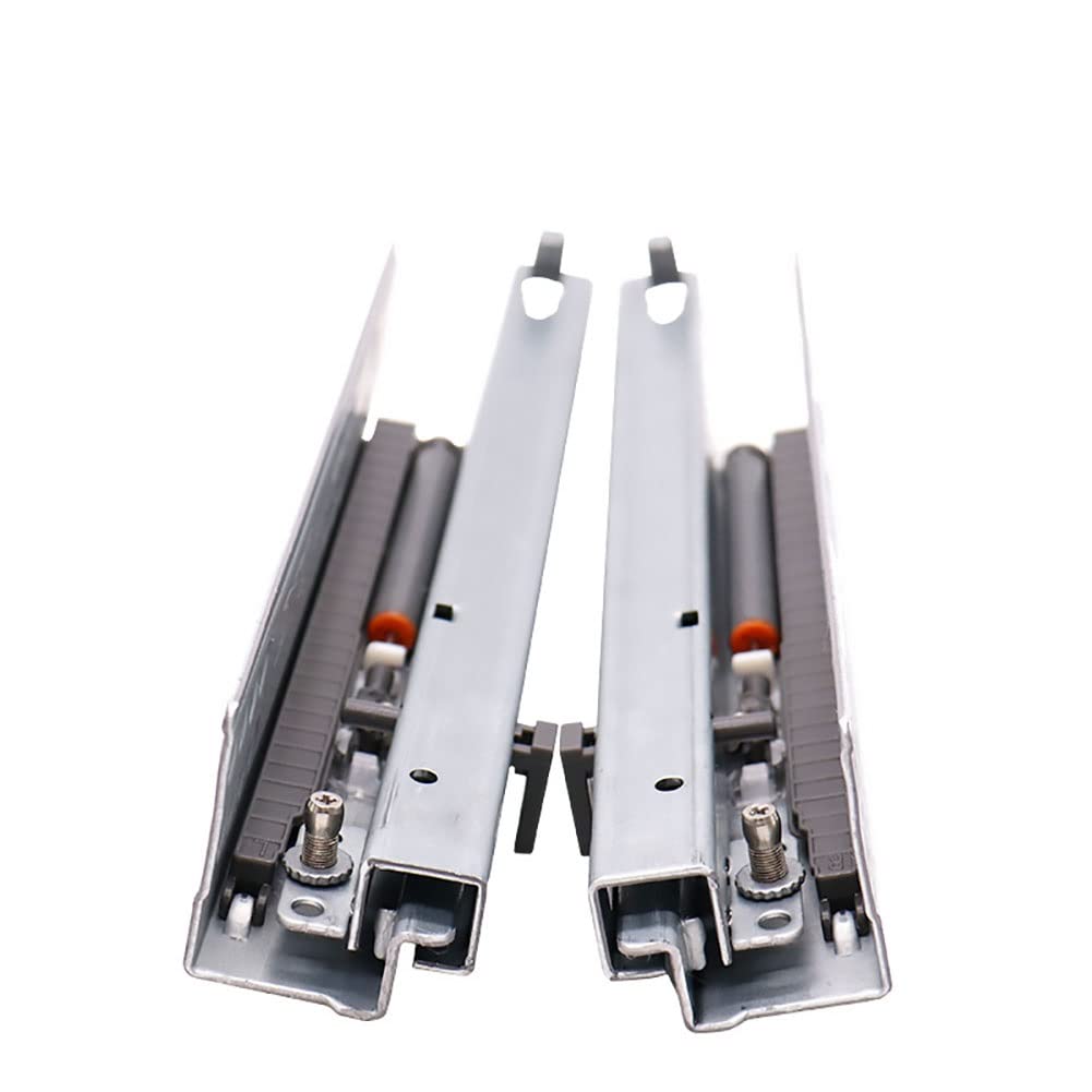 Guide scorrevoli per cassetti con chiusura ammortizzata, 350 mm, estensione completa, invisibile, ripiano nascosto, portata 40 kg