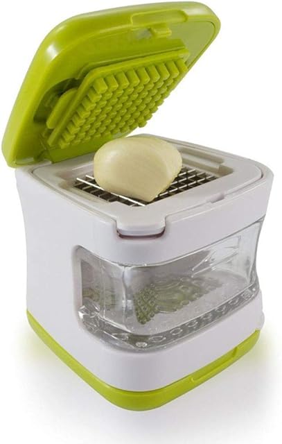 SagaSave 1Pcs Stainless Steel Ginger Garlic Press and Cutter Mincer Chopper Crusher Slicer Peeler Grater Dicer Tool