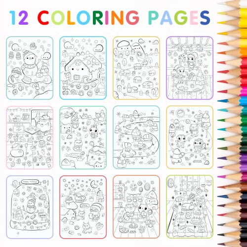 Cupkin SB-WONDERLAND Christmas Sticker + Coloring Book For Kids (500+ Holiday Stickers & 12 Scenes) Fun Side thumb #3