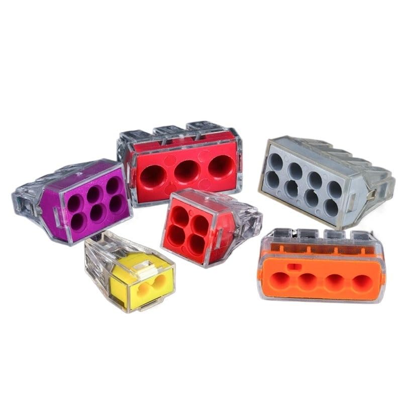 30/50/100PCS Wire Connector Compact Wire Wiring Connector PPCT-102/103D/104 Conductor Controller Terminal Block(PCT-102,100Pcs)