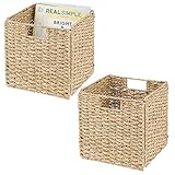 PRÁCTICO CONJUNTO: El juego está compuesto por 2 cajas de almacenamiento plegables del mismo tamaño. Estas cajas para estanterías son ideales para guardar ropa, libros y otros artículos.