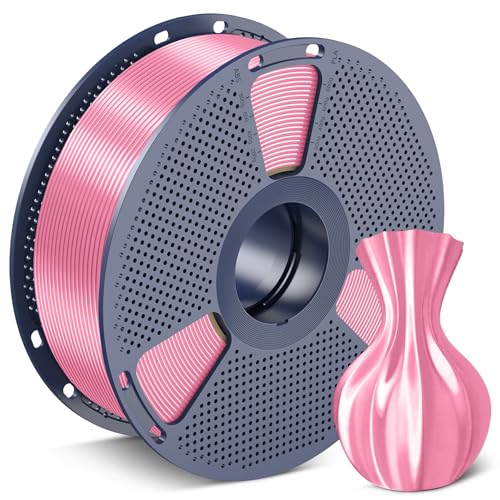 SUNLU Silk PLA Filament 1.75mm, 1KG(2.2lbs), 330 Meters, Silky Pink