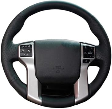Leather Car Steering Wheel Cover, for Toyota Land Cruiser Prado 2010 2011-2014 2015 Tundra 2013-2017 Tacoma 2011-2016