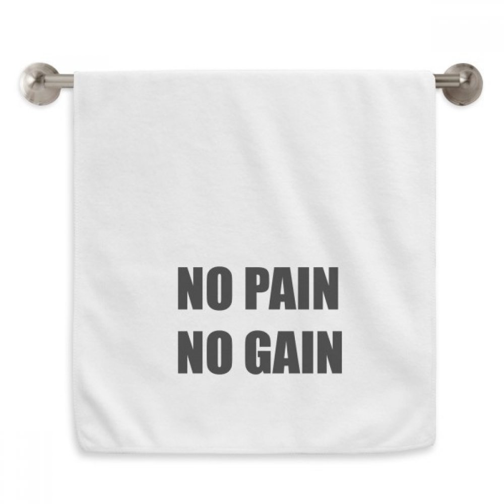 Serviette blanche No Pain No Gain pour rester motivé à la gym