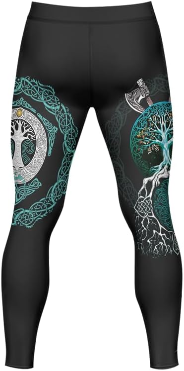 Viking Men's Compression Spats BJJ Men Tights for Working Out Training MMA Jiu Jitsu Grappling