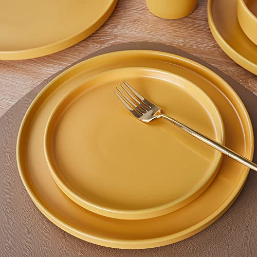 Stone Lain Cleo Stoneware Dinnerware Set, 16-Piece Service For 4, Yellow #TOP2