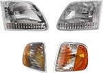Garage-Pro Headlight Compatible with 1997-2002 Ford Expedition, Fits 1997-2003 Ford F-150, Fits 1997-1999 Ford F-250 KIT Driver and Passenger Side