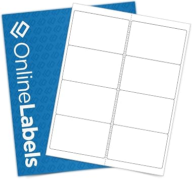 OnlineLabels 4" x 2.5" Rectangle Labels - White Matte - 10 Sheets