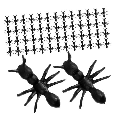 Milisten 500 Piezas Simulación de Negras de Plástico Juguetes de Broma Realistas para Halloween y Fiestas Figuritas de Insectos Pequeñas y Portátiles para Decoración y Bromas