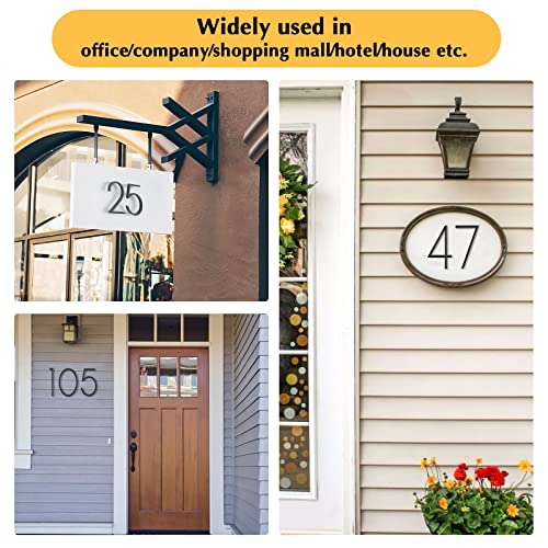 House Numbers Stainless Steel Floating - 5"Address Numbers For Houses, For Outdoor Mailbox Yard Home Wall Door Garage Gate With Matching Screws, 911 Visibility Signage, Black. (1) #TOP4