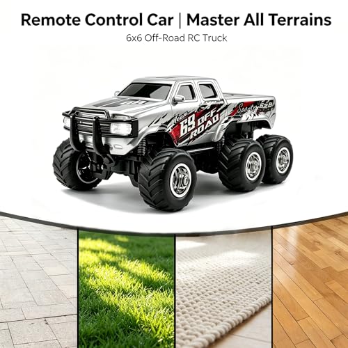 haomsj 1/64 Mini RC Truck, Gray - Image 7