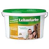 lehmfarbe 10 Liter Eimer pronatur Lehmfarbe Naturfarbe Wandfarbe weiß 10l
