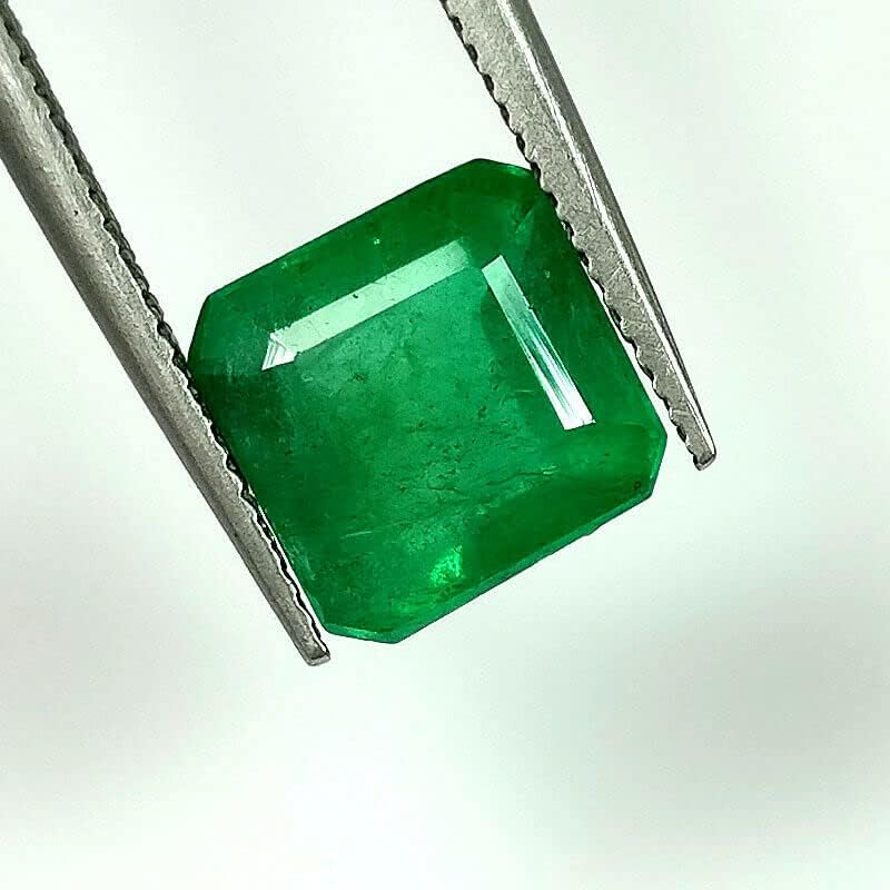 Miniatura 6 de REAL-GEMS 3.00 Anillo de esmeralda verde colombiano natural de corte cuadrado Piedra preciosa suelta, Gema, Mezcla de piedras preciosas