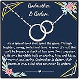 ALEBEE Godmother Godson Necklace Gifts Godmother Proposal 925 Sterling Silver Interlocking Infinity