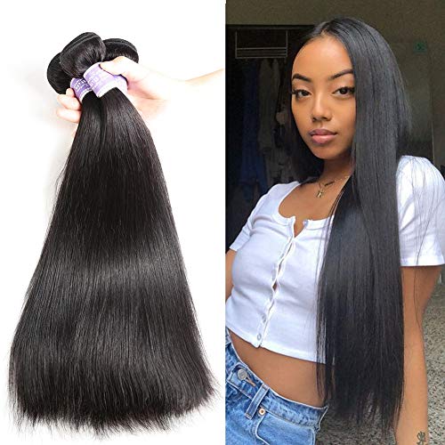 Brazilian Straight Hair 3 Bundles 10A Grade Unprocessed Brazilian Virgin Hair Weave Bundles Straight Human Hair Extensions 14 16 18 inches Natural Color
