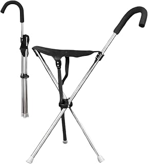 Bastón con Asiento | Bastón Ajustable Y Portátil para Caminar - Sillas de para Adultos,para Viajar Senderismo Sentarse Exterior Urbano Sendero Parque