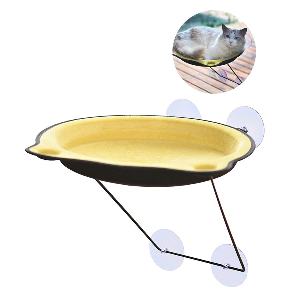 Hamac pour chat robuste avec ventouses puissantes et cadre métallique