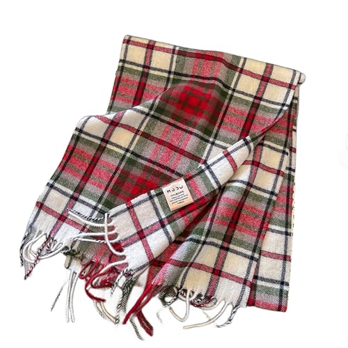 Bufanda de lana británica clásica de alta densidad textil en formato 180x32